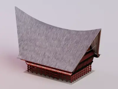 Traditional Houses - Rumah Bolon Low-poly 3D model