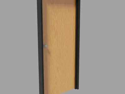 Puerta de Madera blender Free 3D model