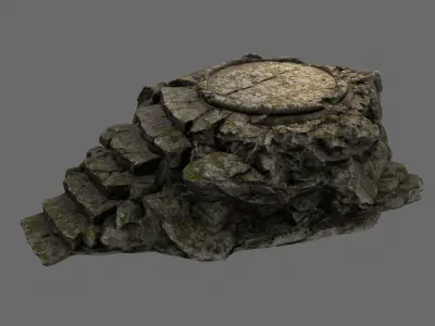 stairway 02 Low-poly 3D model