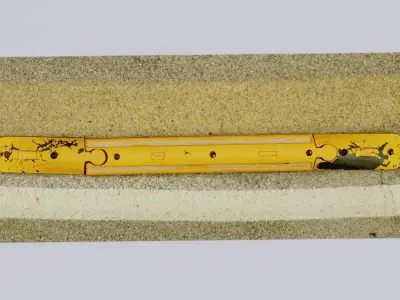 Ultra-realistic street bump 02 high-poly 3D model