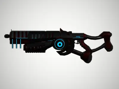 Futuristic Rifle 03 Low-poly 3D model
