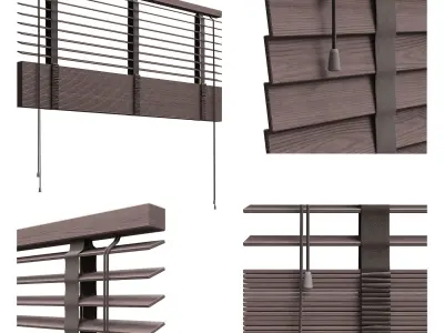 Wooden blinds 1 3D model