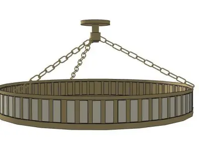 CHP Semi-Flush Mount Chandelier by Urban Electric 3D model