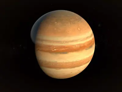Planet Jupiter 3D Model 8K Low-poly 3D model