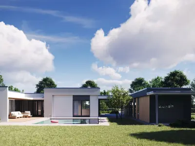 Exterior House Scene 3D model shop