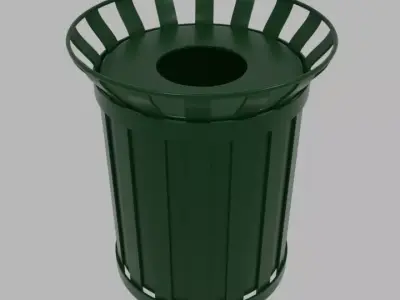 Street Trash Can 3D model
