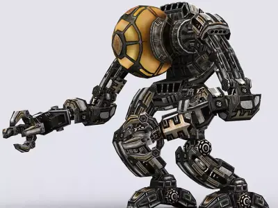 3DRT - Mech robot engineer - 03 Low-poly 3D model