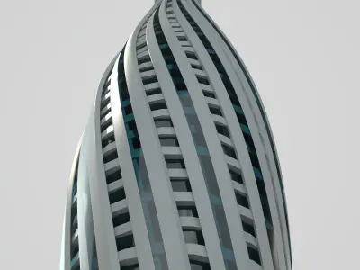 Futuristic Building 3D model get
