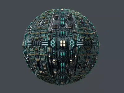 Cyberpunk Seamless PBR Texture 04 Texture