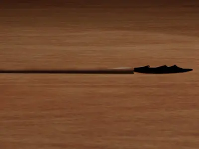Long sword with golden blade and wooden hilt Free low-poly 3D model