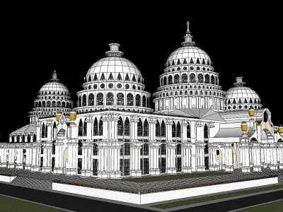 Architecture-Religion-God-Culture-Temple-0289 interior of church 3D model