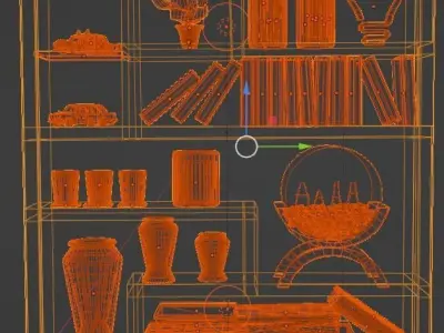 home shelving with 3d models rack 3D model