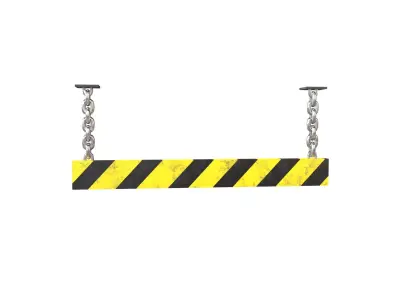 Danger Sign Barriers v1 004 Low-poly 3D model