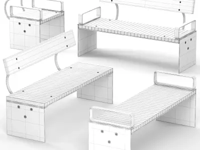 Urban Chairs Set 02 3D model