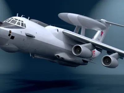  Beriev A 50 Aircraft in Flight 