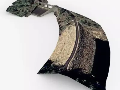 Perserverance Dam Low-poly 3D model