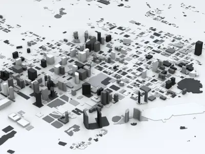 San Diego Downtown Streets and Buildings 3D model