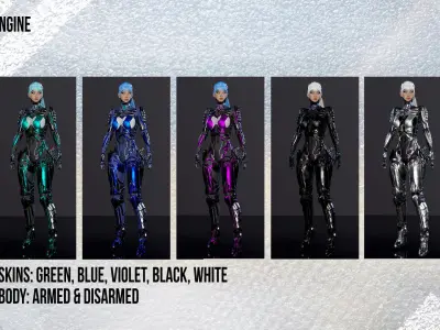 PHANTOM FURY LOW-POLY Game Ready 3D model Low-poly 3D model