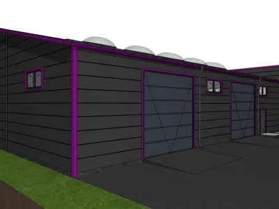modern warehouse model 3D model