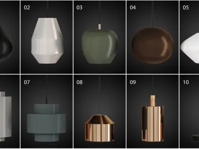 30 light Pendant collection 3D model