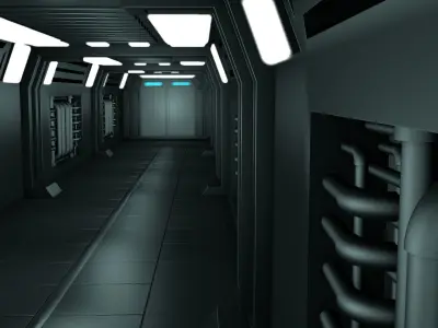 Sci Fi Tunnel 3D model
