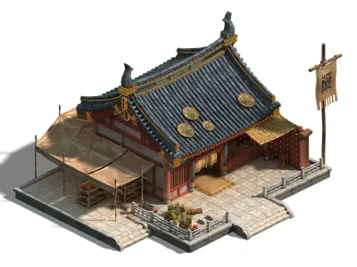 Peach Blossom Island - Drug Store 12 3D model