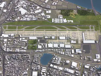 Xiamen - 3D Airport Model Low-poly 3D model
