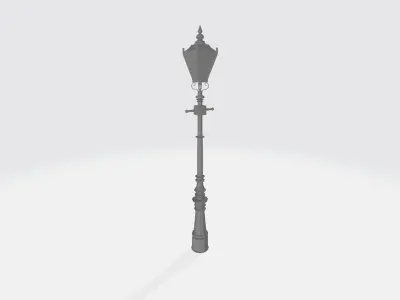 Vintage Streetlight with Textures Free 3D model