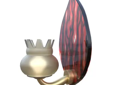 Leaf Lamp Low-poly 3D model