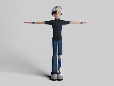 sci-fi styles Boy 3D model