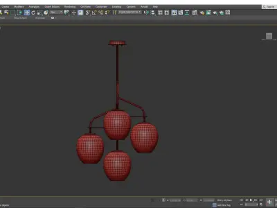 Odyssey 4 Light Pendant Light Low-poly 3D model