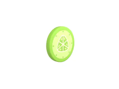 Cartoon Honeydew Slice v1 001 Low-poly 3D model