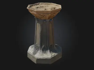 Celtic Stone Pedestal  Mystical Elegance of Ancient Rituals 3D model
