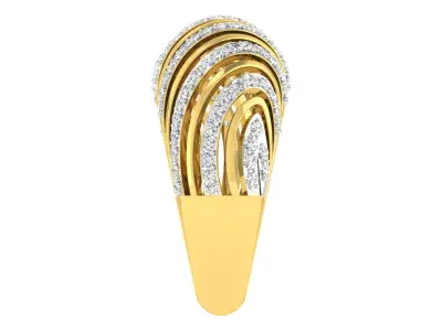 Light Weight Gold Diamond Rings - ring3 3D print model