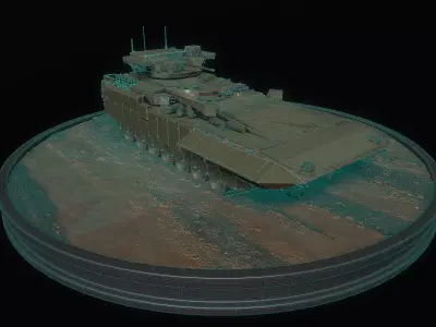 Russian T15 infantry fighting vehicle Low-poly 3D model