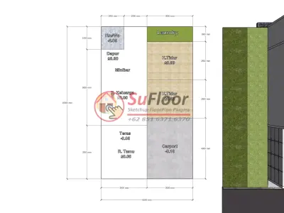 House 6x10m code 659 - Sketchup 3D model 3D model 3D model