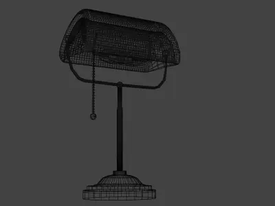 Bankers Lamp Light Low-poly 3D model