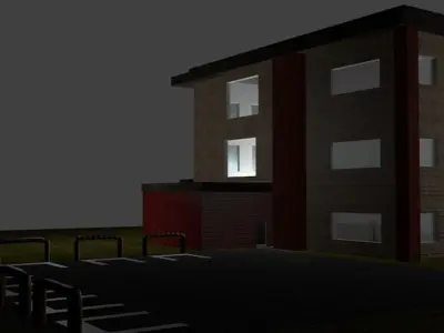 Panel houses 3D model
