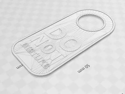 DO NOT DISTURB SIGN 3D print model