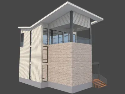 Modern House 18 3D model purchase