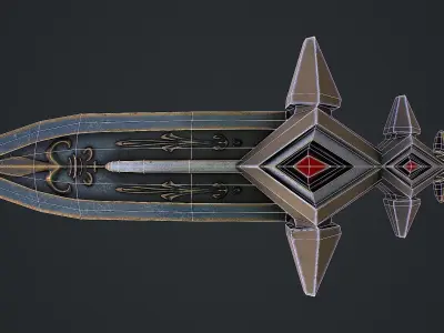 Combat Staff 1 3D Model Low-poly 3D model