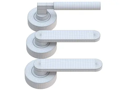 Door handles wooden  3D model