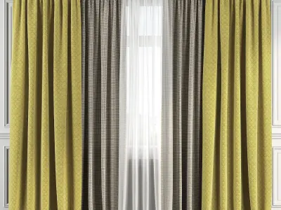 Curtain Set 129 3D model