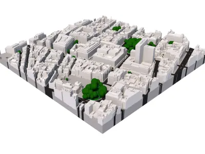 London city tile Level 2 block TQ2881 South East 3D model