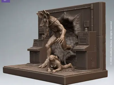 The Gate Hawkins Laboratory Portal Room Diorama Stranger Things  3D print model