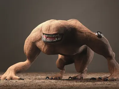 Ben 10  Wildmutt Rigged Low-poly 3D model