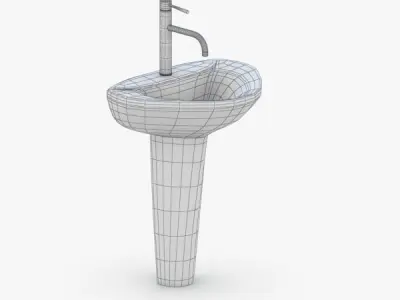 1615 - Sink Low-poly 3D model