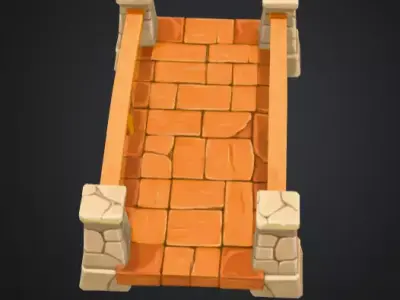 Stony Archway Low-poly 3D model