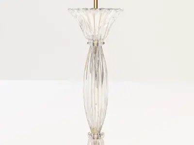 Fluted Murano Glass Chandelier 3D model