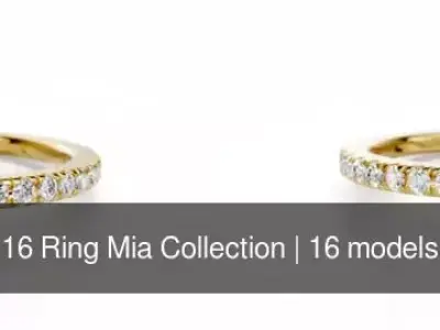 16 Ring Mia Collection 3D Model Pack